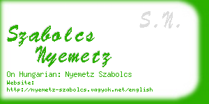 szabolcs nyemetz business card